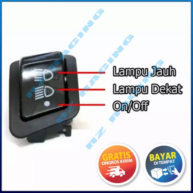 Saklar 3 Mode Saklar Lampu On Off Beat Revo Abs Blade VARIO 110 Vario 125 techno SPACY Scoopy