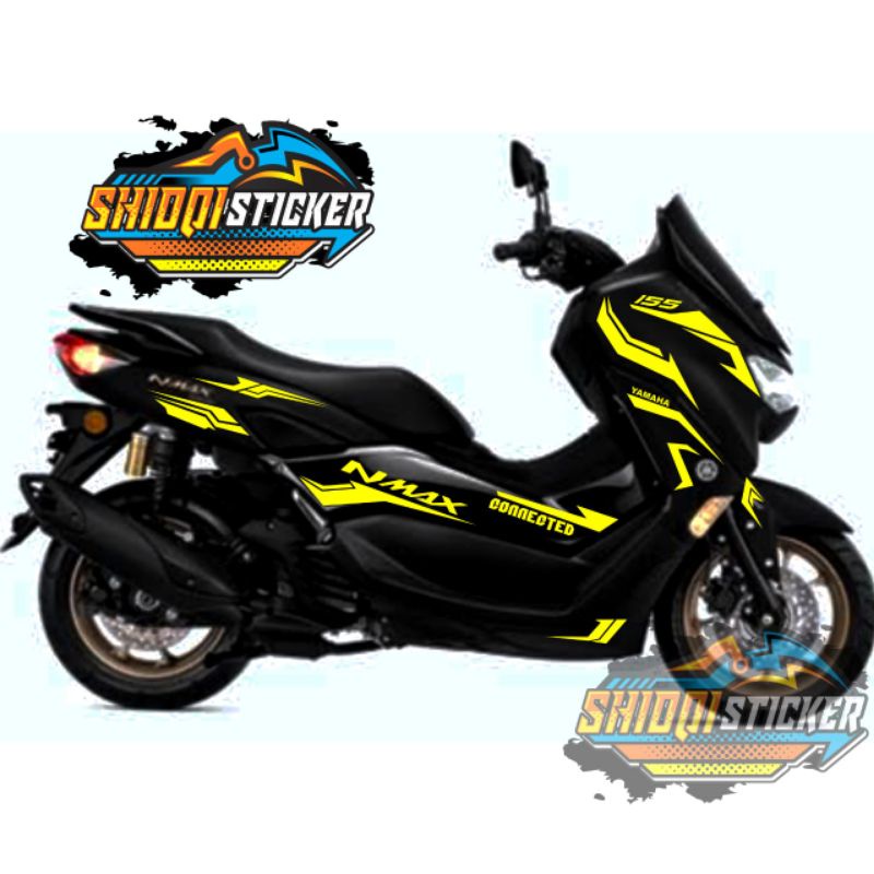 Stiker motor Stiker nmax Stiker bodi nmax List bodi nmax Striping bodi nmax hitam
