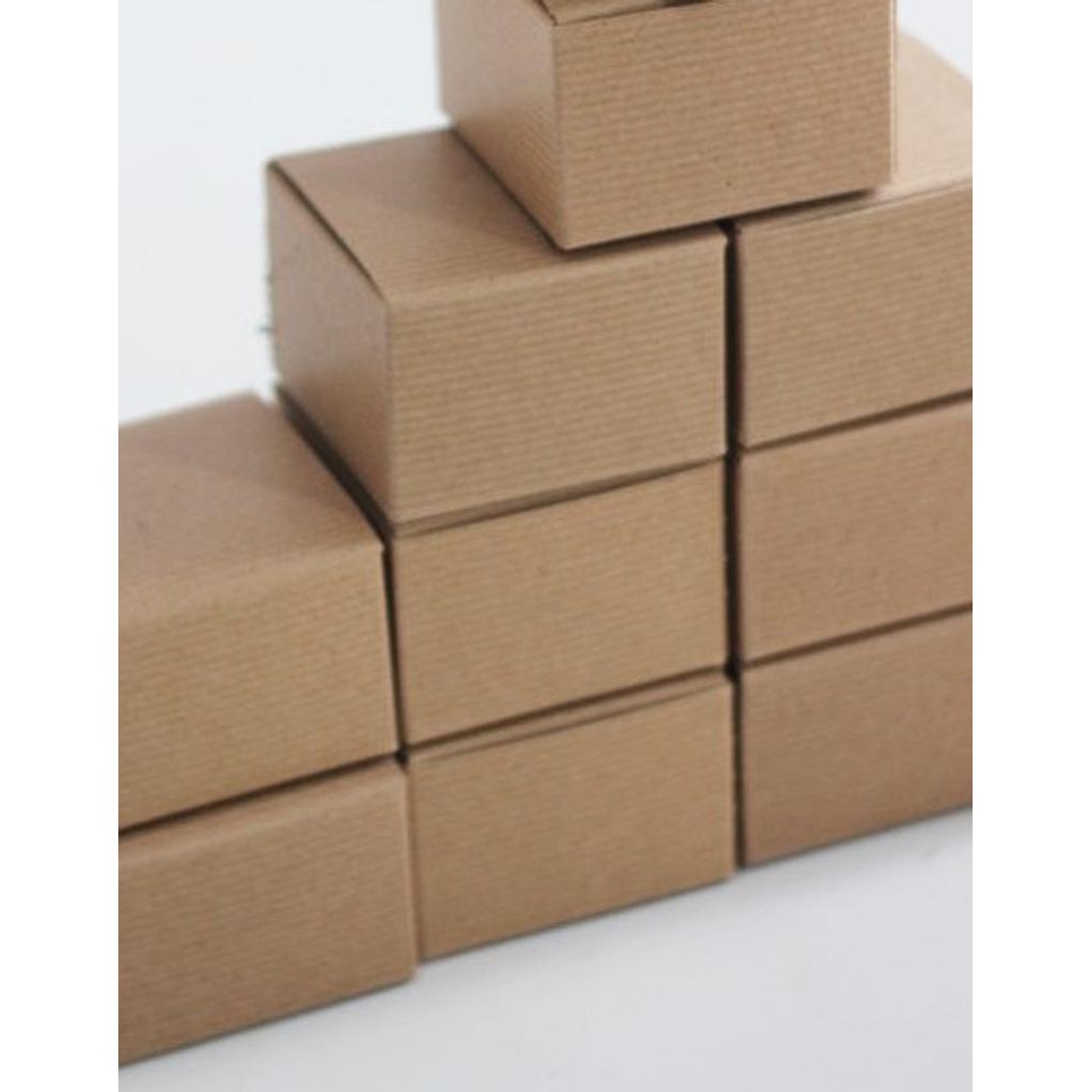 Kardus Packing Kecil Diecut 10x10x5 cm Dus Packing Kecil Kraft Mni Box Packaging Kue Kado Roti Polos-1