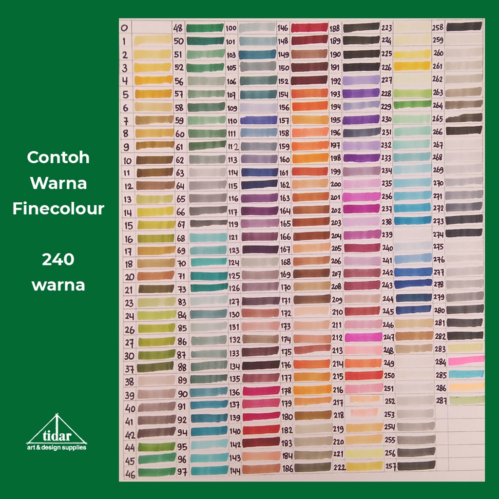 

RB Refil Finecolor Sketch - Finecolour Brush Marker / Tinta Isi Ulang