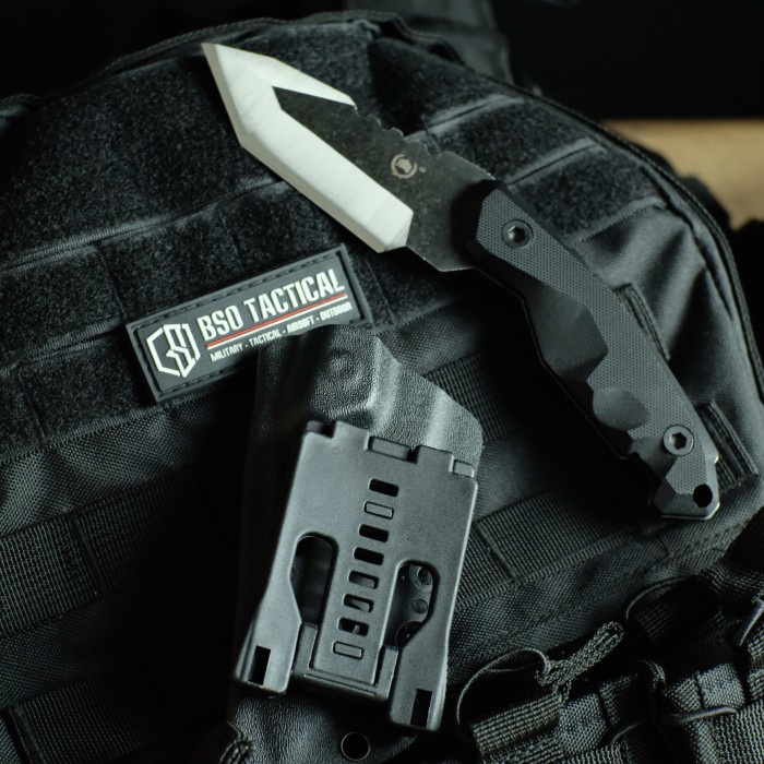 OLAHRAGA HIKING & CAMPING PISAU TACTICAL TANTO KYDEX TEK LOK HOLDER OUTDOOR MILITARY KNIFE EDC