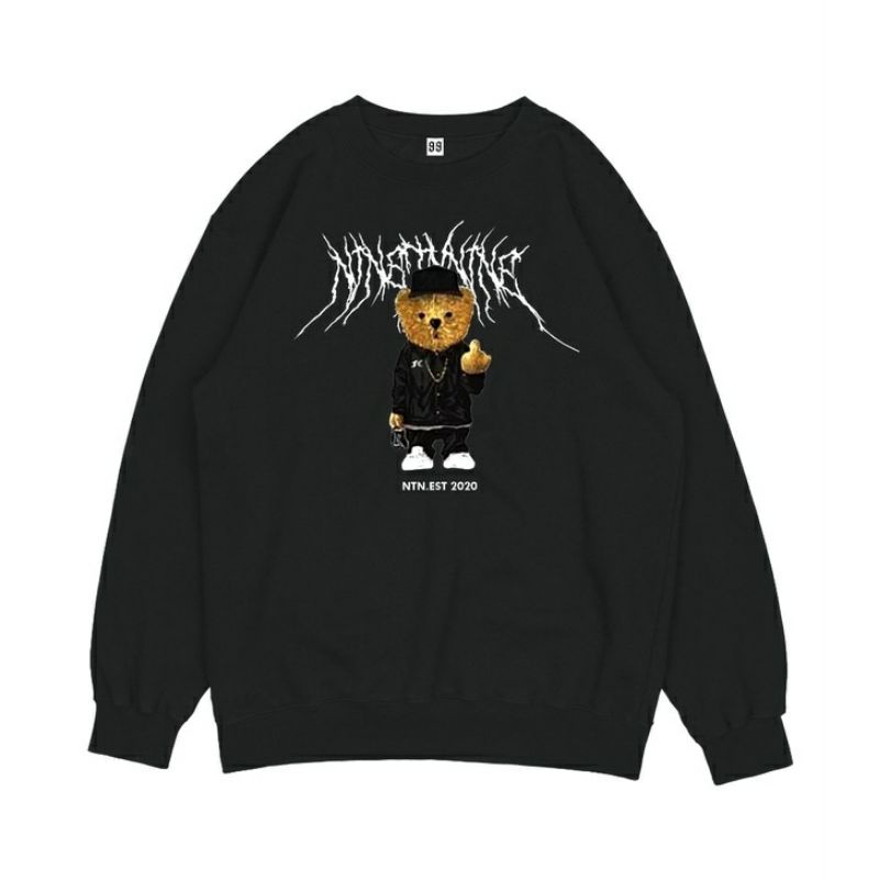 Sweater Crewneck Terbaru Bear Unisex Pria Wanita M-XL