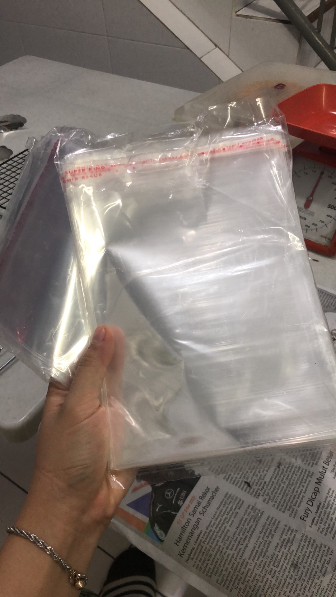 Plastik Opp Seal Roti Tebal Ukuran 15x18