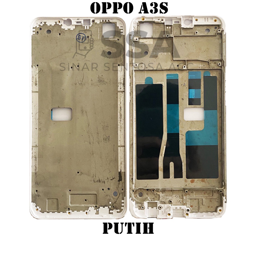 Tulang Tengah Middle Frame LCD Oppo A3s Original 100% Tulang Casing Bezel Bezzel Bazel Handphone HP Ori Original Awet