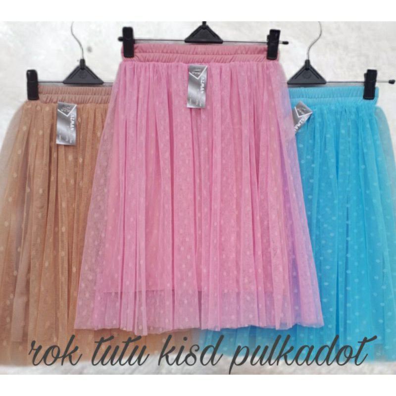 rok tutu anak polkadot