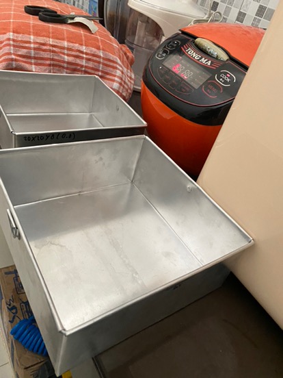 Loyang Kue Kotak Uk. 22cm*22cm Tebal 0,8mm-loyang Maksuba-loyang Browni