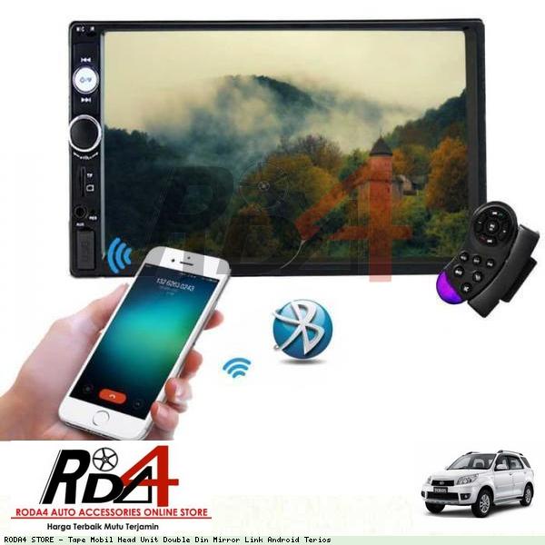 Code100❤ Tape Mobil Head Unit Double Din Mirror Link Android Terios