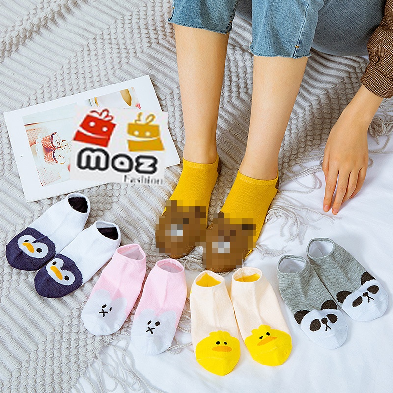 Kaos Kaki Pendek Wanita Fashion Import - Short Sock Wanita Motif Lucu Semata Kaki - Kaos Kaki Korea Unisex-RANDOM KARAKTER