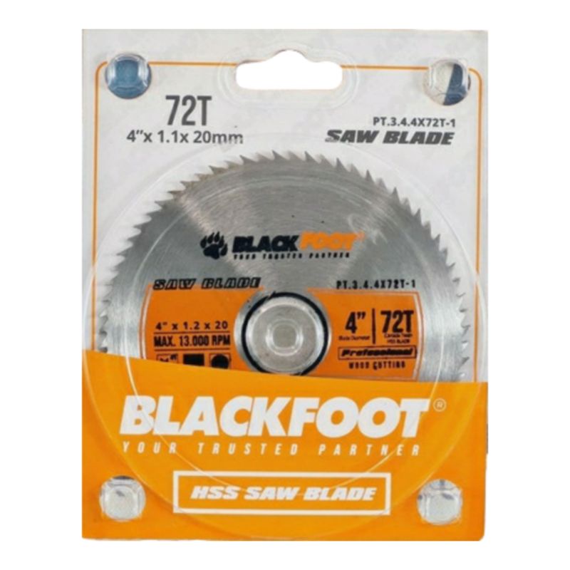 BLACKFOOT Mata Circle 4&quot; × 72T Mata Potong Kayu 4 inch Circular Saw Blade