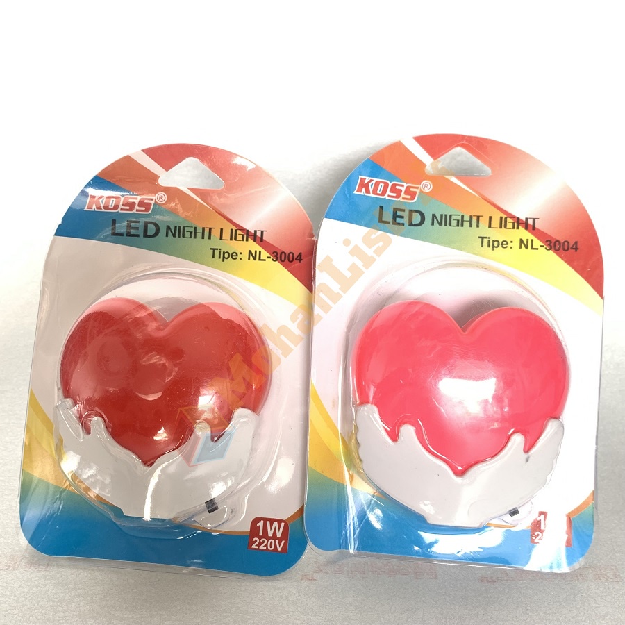 Lampu Tidur Led Karakter Love 220V 1 Watt 1W Colok Listrik On Off Karakter Lucu Murah