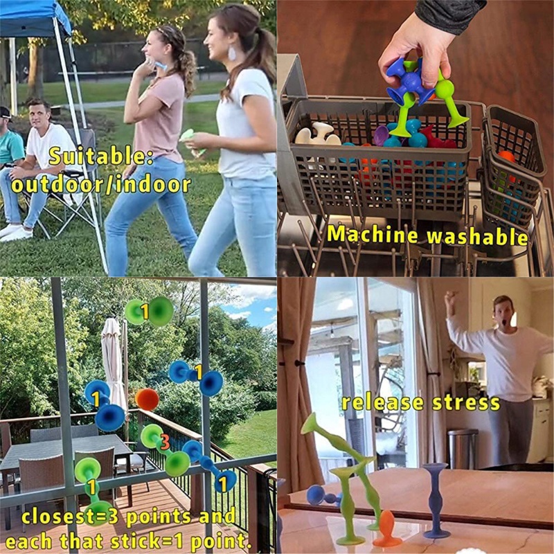 Mary 1PC Mainan Interlocking Building Squigz Rumah Boneka Mainan Portabel Anti-Stres Gadget