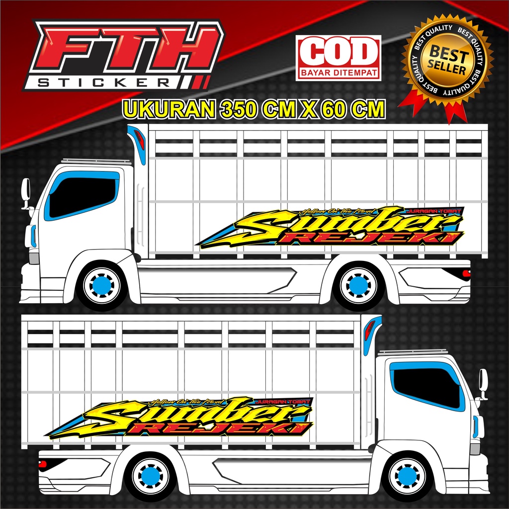 STICKER BAK TRUCK SAMPING CUSTOM, DECAL & CUTTING NYALA MALAM HARI
