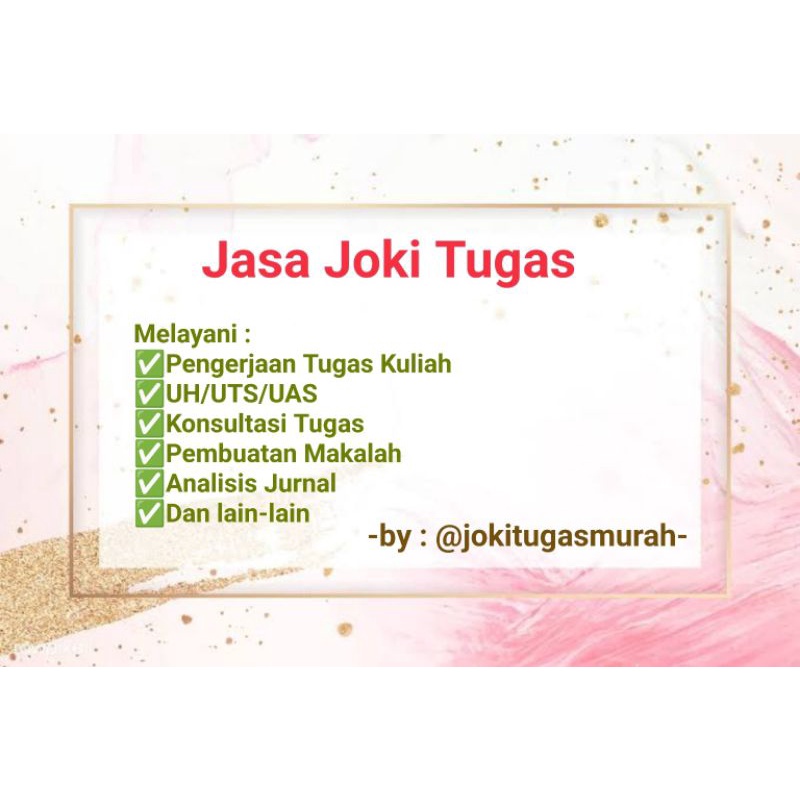 Pengerjaan Tugas Kuliah / Bahasa Inggris / Tulis Tangan / Bahasa Indonesia / Review / Artikel / Jurn