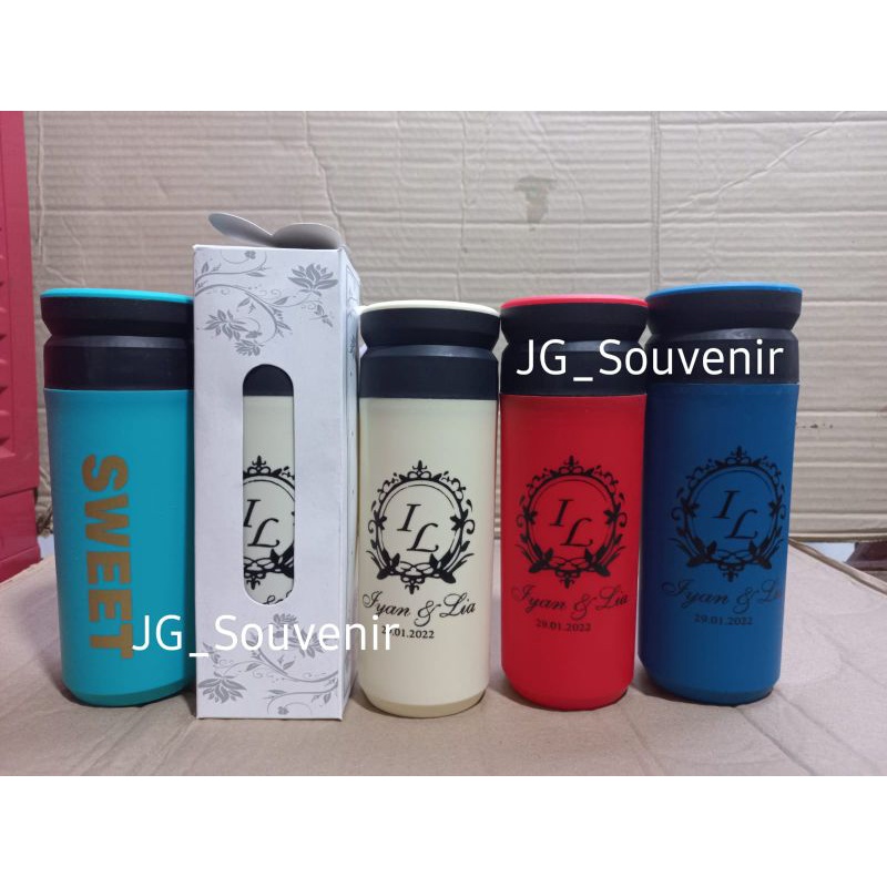 BOTOL MINUM KACA  / BOTOL SWEET CETAK NAMA KEMAS BOX SOUVENIR PERNIKAHAN MURAH DAN UNIK