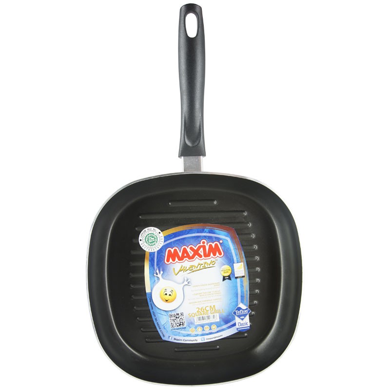 Home-Klik Maxim Valentino Square grill Alat Pemanggang 26 Cm