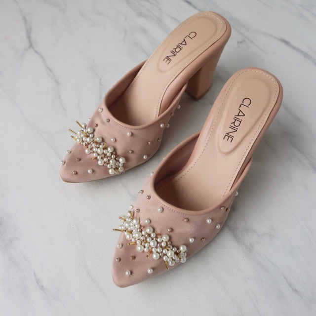 Wedding Shoes Sepatu Payet Sepatu Nikahan Lummi Mules Shopee Indonesia