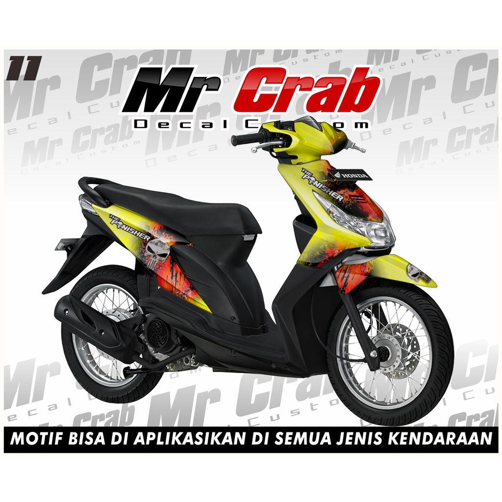 Decal BEAT KARBU Desain Grafis Simple 10 - Decal BEAT KARBU FULL BODY Desain Grafis Simple 10