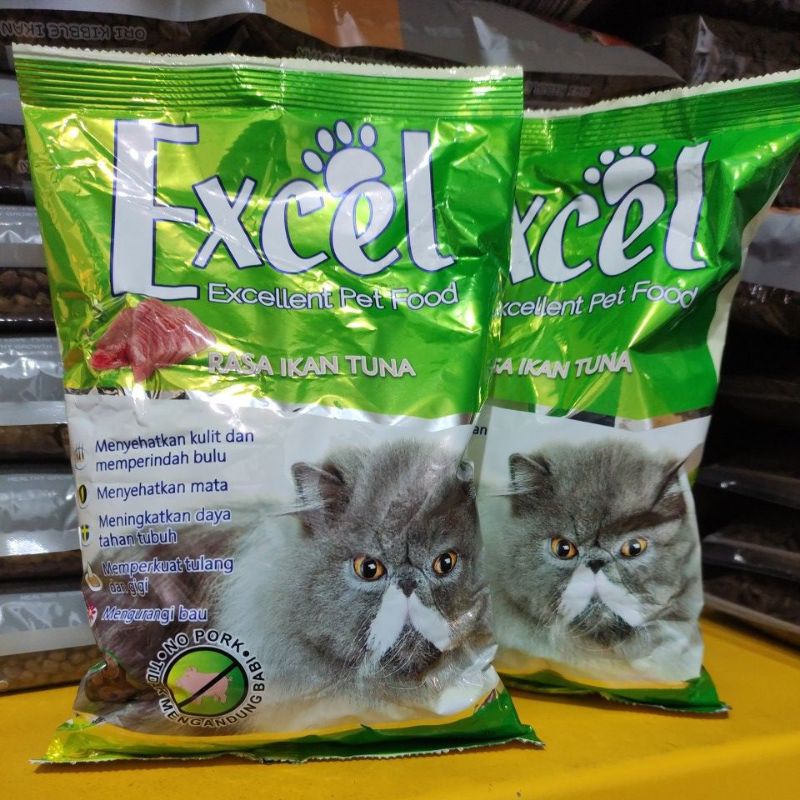 makanan kucing excel tuna or chicken tuna 500gr