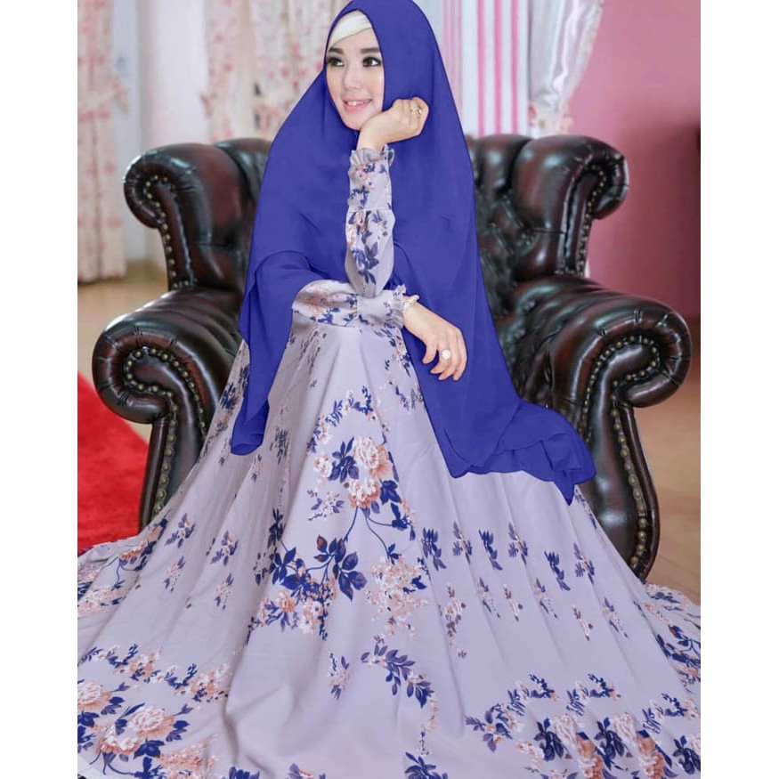 Gamis Syari gamis viona syari realpict zb - Biru Murah