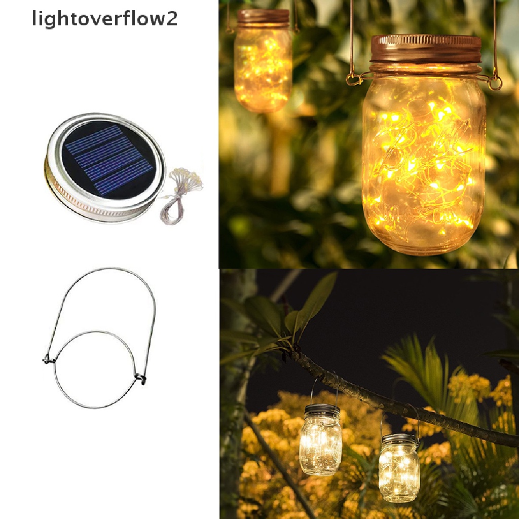 (lightoverflow2) Lampu Tumblr 20-led Tenaga Surya Untuk Dekorasi Taman / Natal