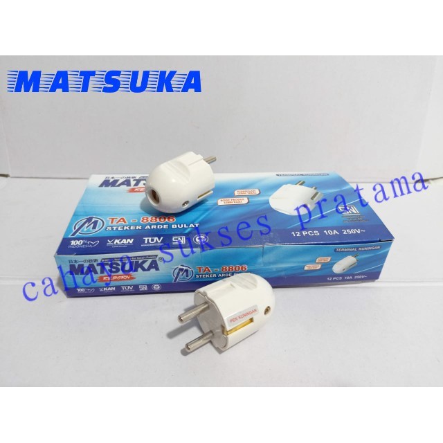 Steker Arde Bulat/Colokan Steker Arde Bulat TA-8806 Matsuka