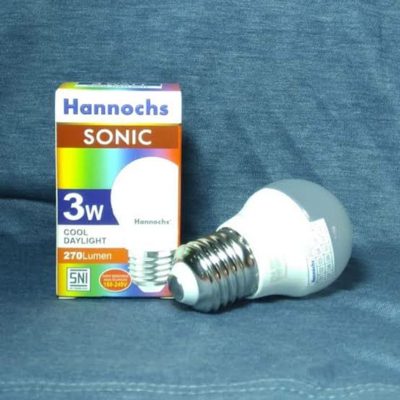 LAMPU LED HANNOCHS SONIC 3 WATT CAHAYA PUTIH