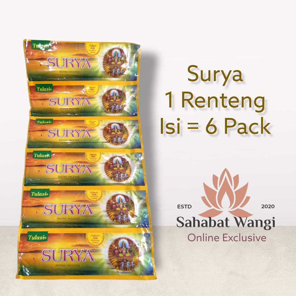 Hio Dupa India Tulasi Surya 1 Renteng ( 6 Pack)