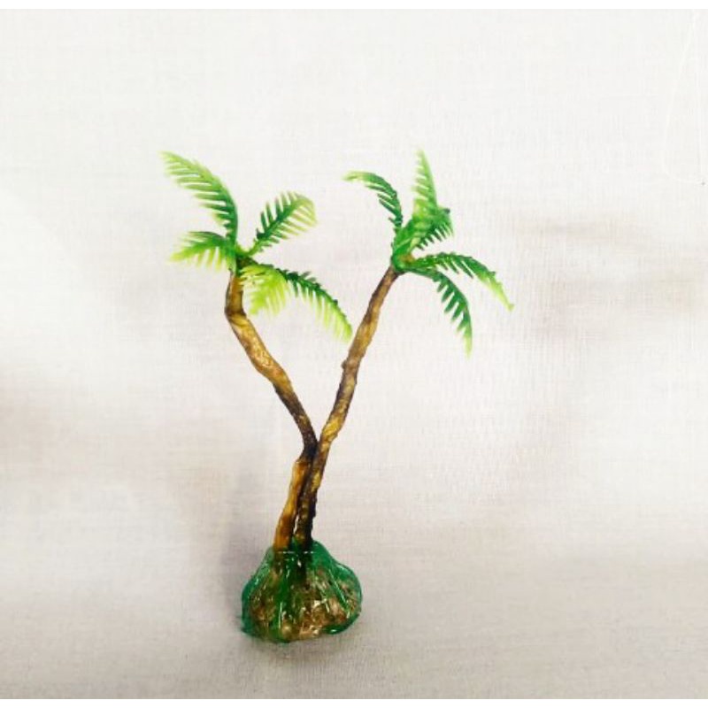 Miniatur Bonsai Kelapa Aksesoris Hiasan Aquarium Artificial Dekorasi