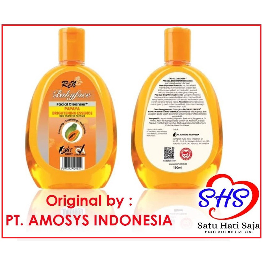 REN BABYFACE FACIAL CLEANSER PAPAYA ORIGINAL BY PT.AMOSYS INDONESIA