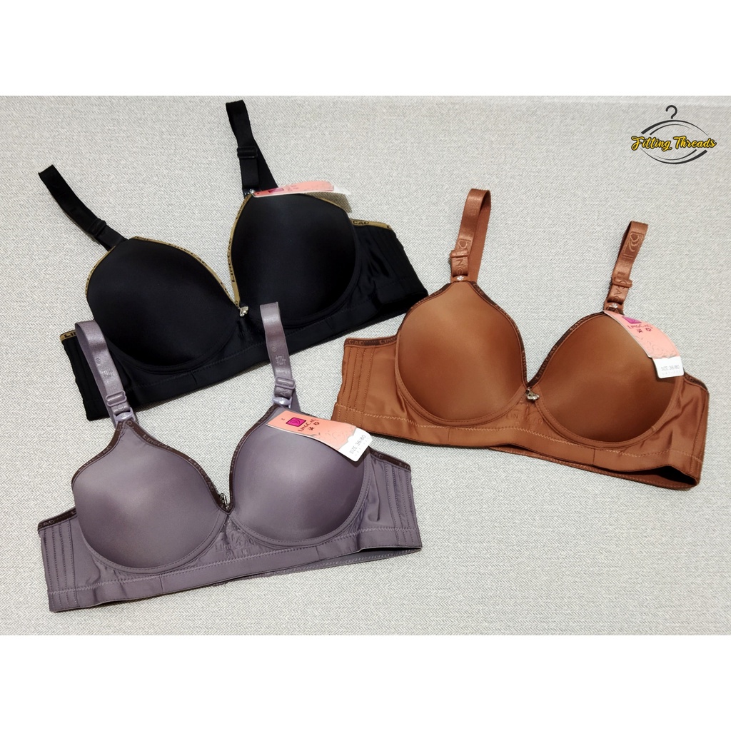 BH Busa Tanpa Kawat Lingcao Kancing 3 / Bra Lingcao B5 Asli Original Jumbo / Ling Cao B5 Kait 3 Bigsize / Bra LingCau Size Besar