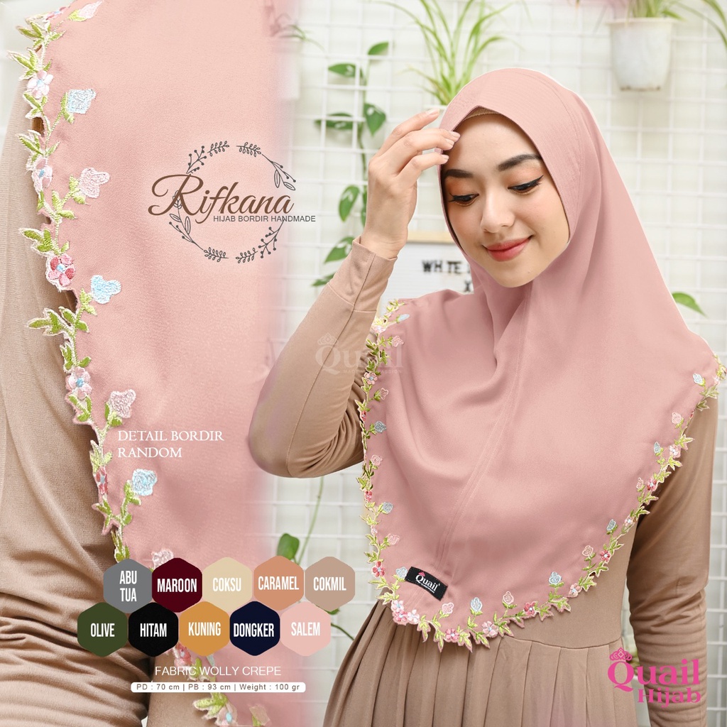 Rifkana Hijab Bordir Handmode `Quail Hijab