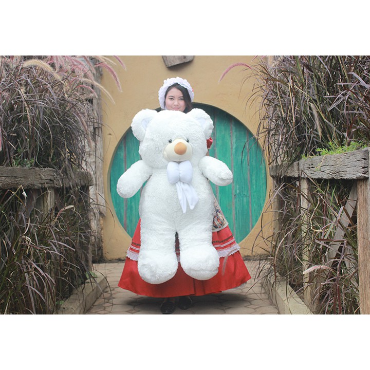 PROMO Boneka Beruang Teddy Bear Putih Super Jumbo 120 CM