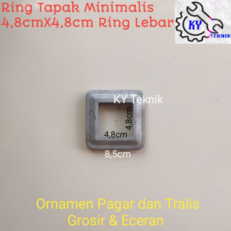 Ornamen Pagar Besi Ring/Tapak Hollow Besar Uk 48x48mm Harga Terjangkau-Pagar Rumah-Dekorasi Rumah