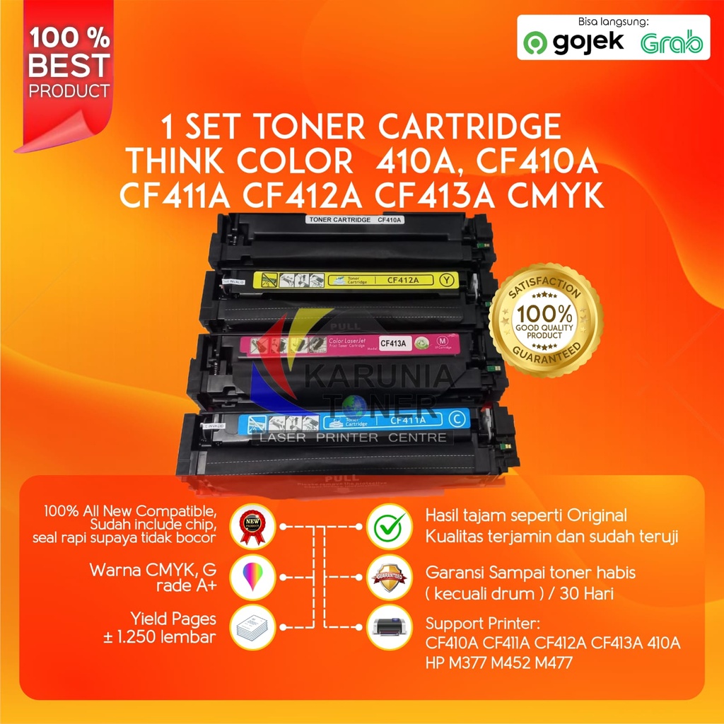 Toner Cartridge Compatible HP LaserJet Pro M377 M452 M477 M377dw M452dw M452nw M477fdw CF410A 410A