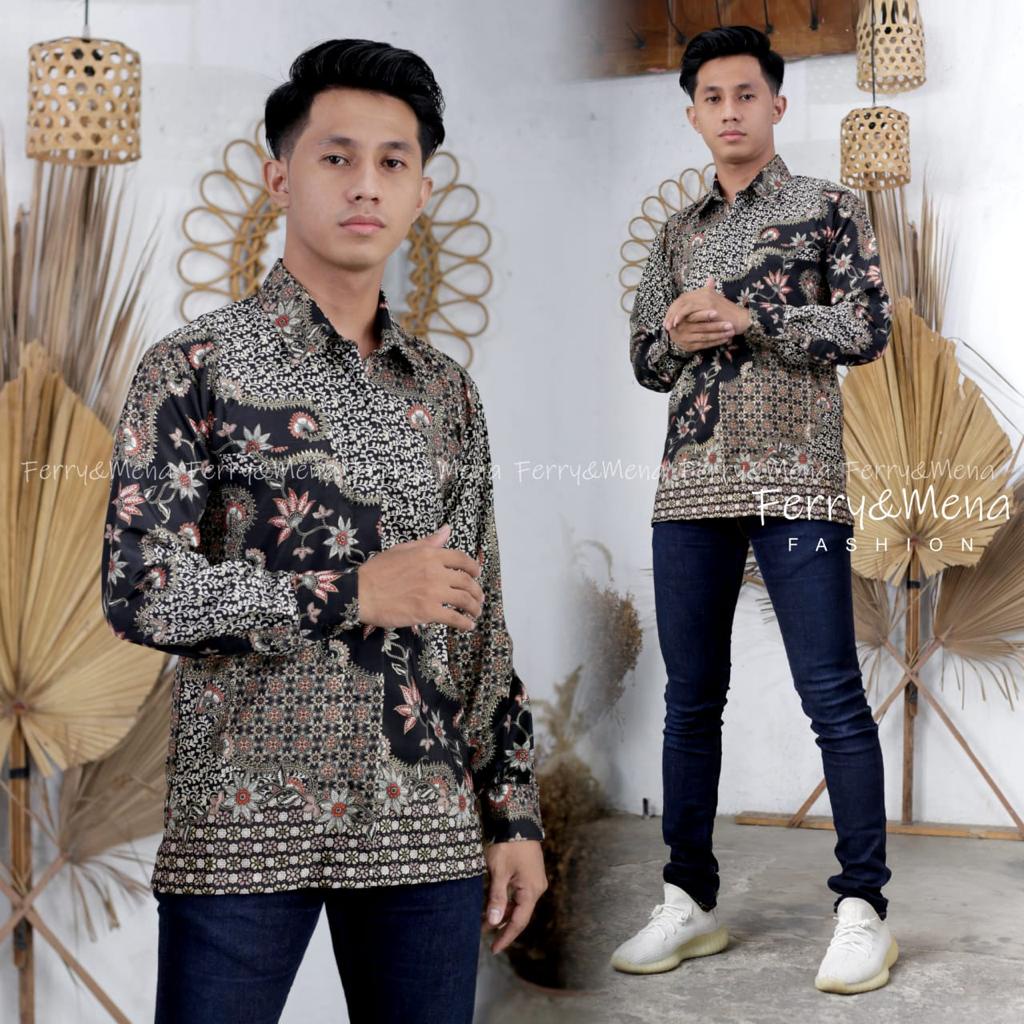 kemeja batik pria / atasan pria lengan panjang