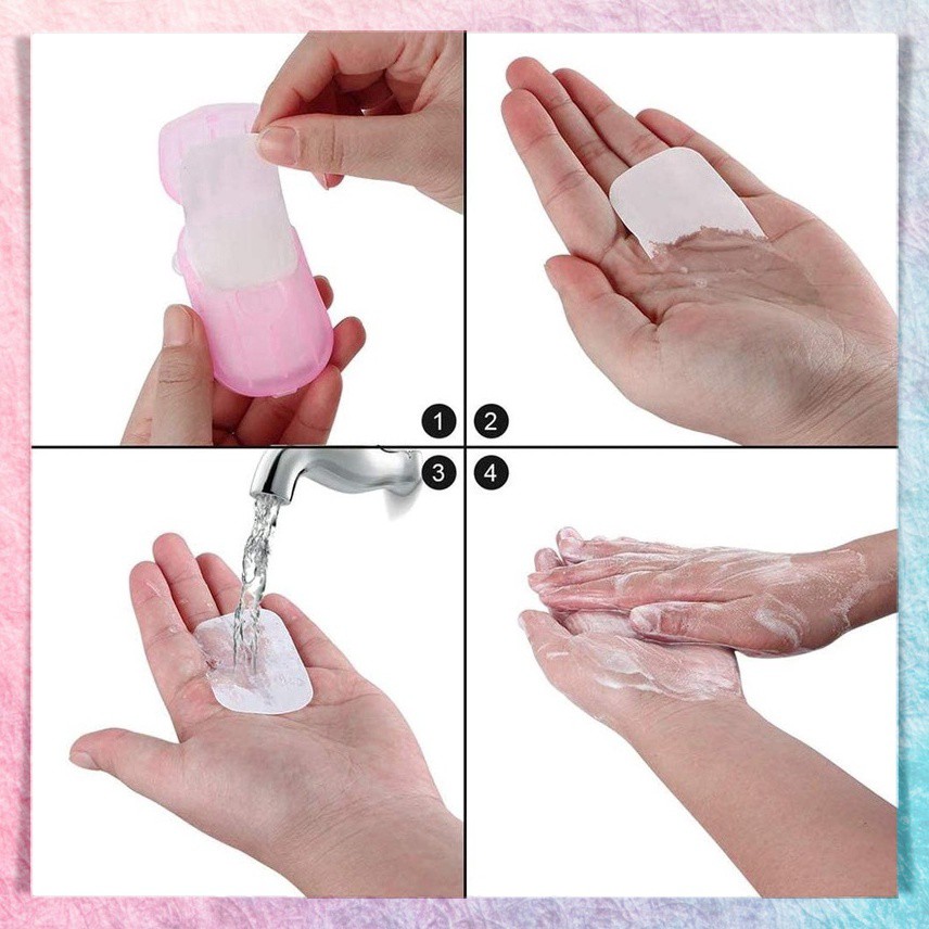Sabun Cuci Tangan Kertas Mini Travel Disposable Paper Hand Soap | Sabun Tangan | Sabun Kertas