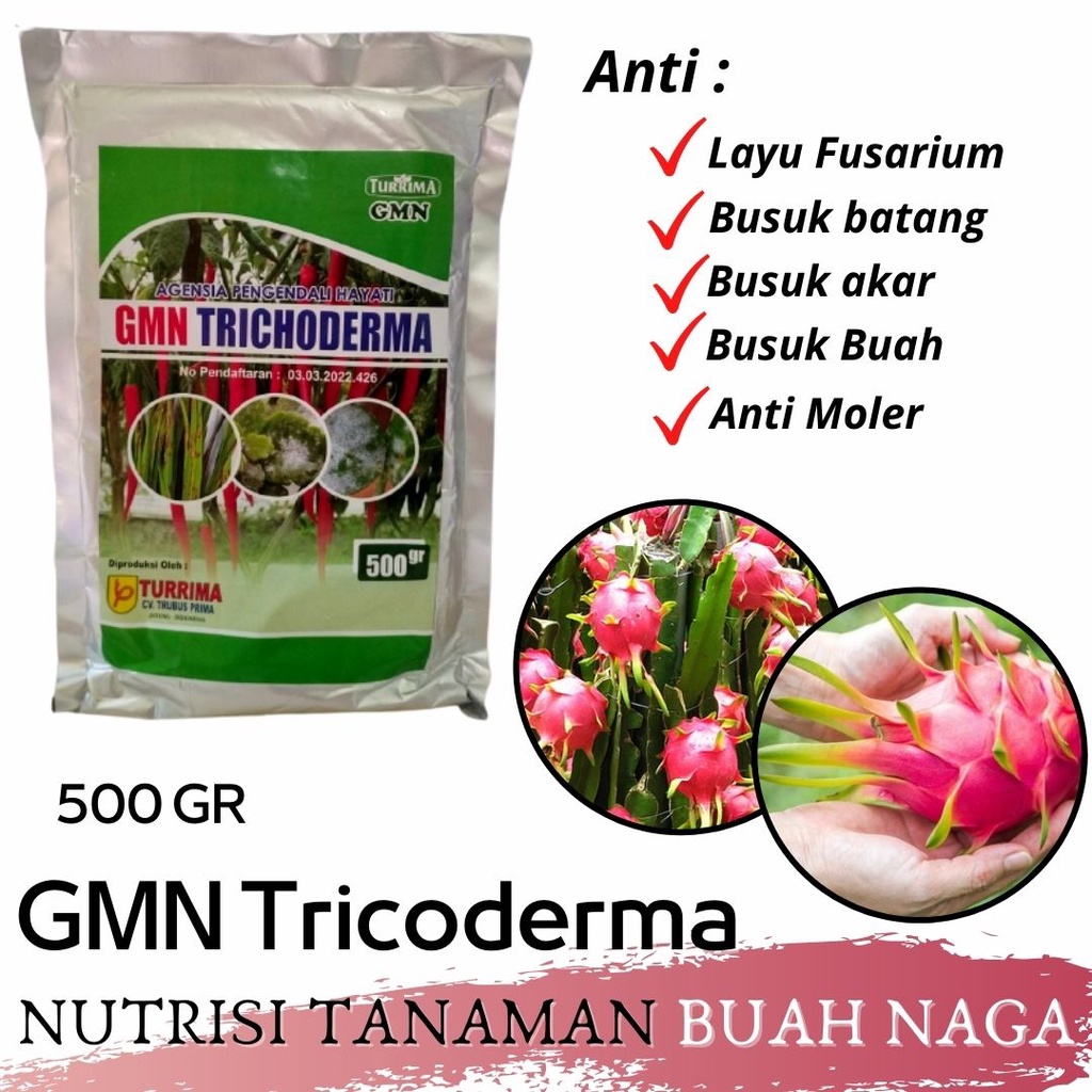 Pupuk Trichoderma Organik 500 GRAM, Pupuk Buah Naga Biar Cepat Berbuah