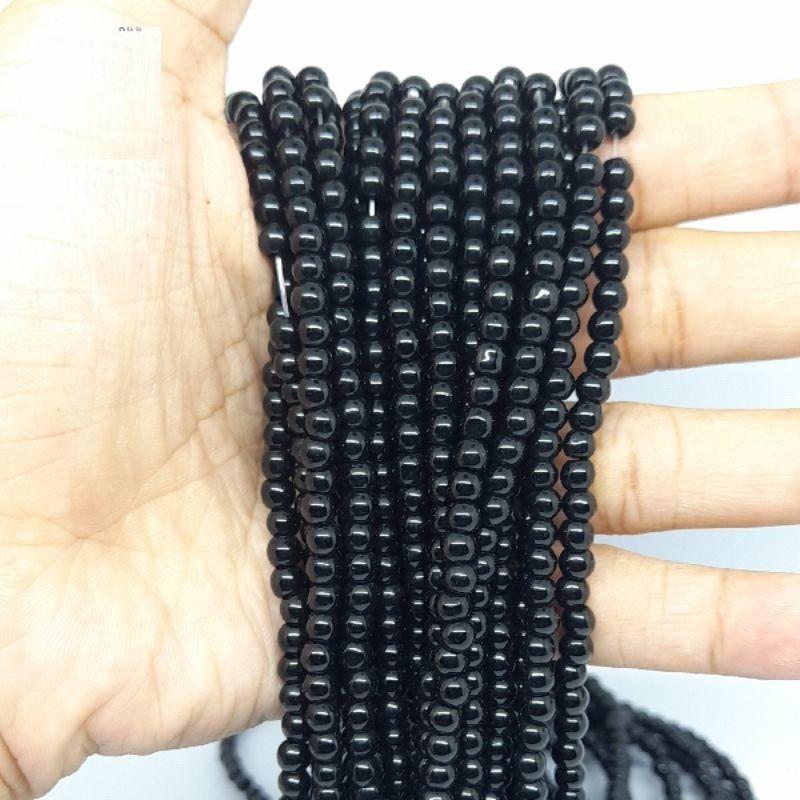 100Gram Payet Mote Manik Mutiara 10mm Bulat Kwalitas SUPER HITAM