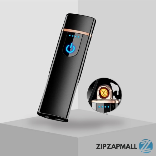 Korek Api Mancis Bara Gas Elektrik Lighter Cas Usb Listrik Plasma Unik Fingerprint Touch Sensor LED