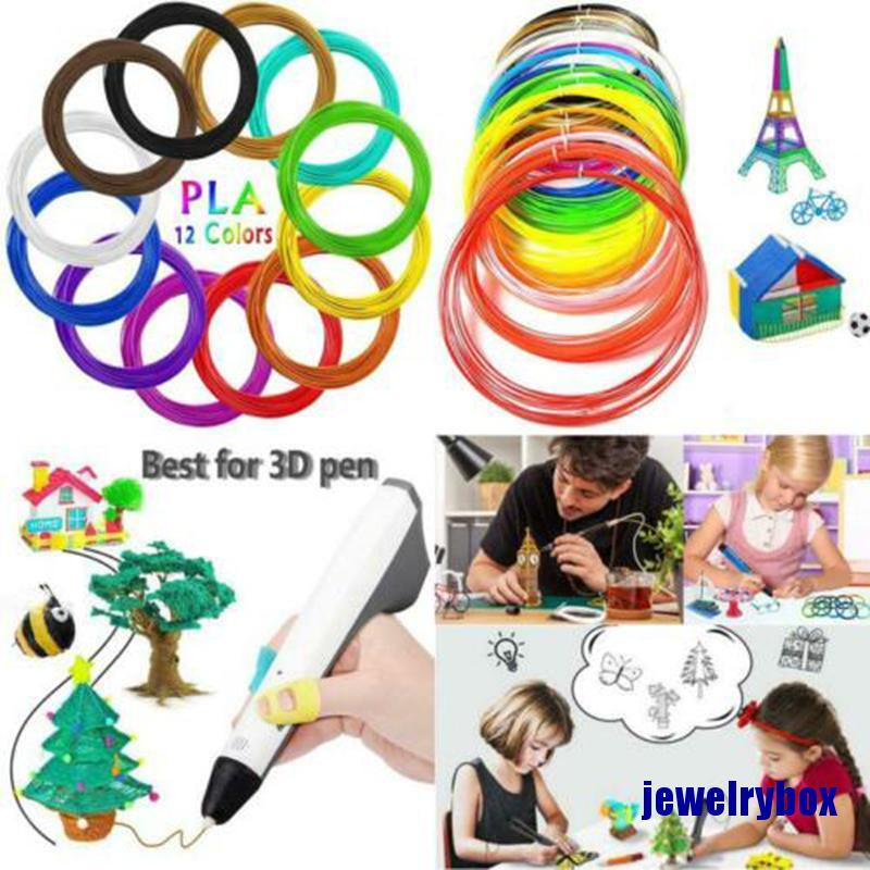 (Jewelrybox) Filamen Pena Printer 3d 12 Warna 1.75mm 3m Per Color