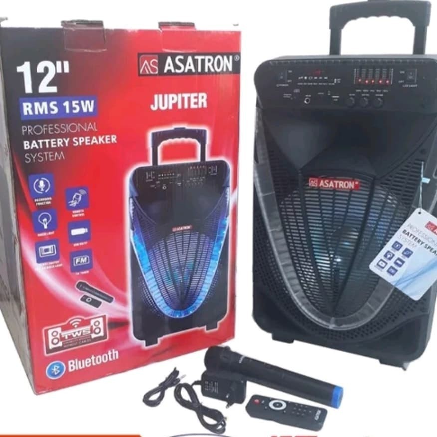 Speaker asatron Portable  wireless VENUS/jupiter  HT 8880 UKM 12inch