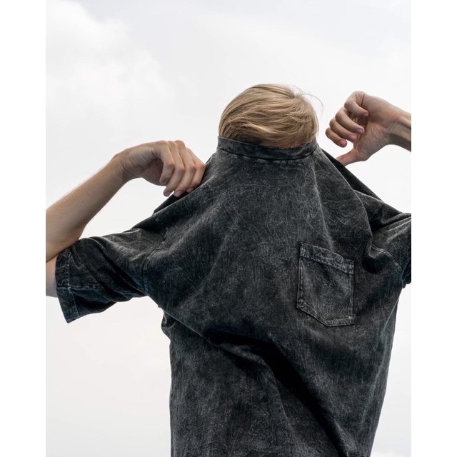 YARN &amp; SPINDLE Kaos Polos Oversize Acid Wash t-shirt / Stone wash Tshirt 30 S
