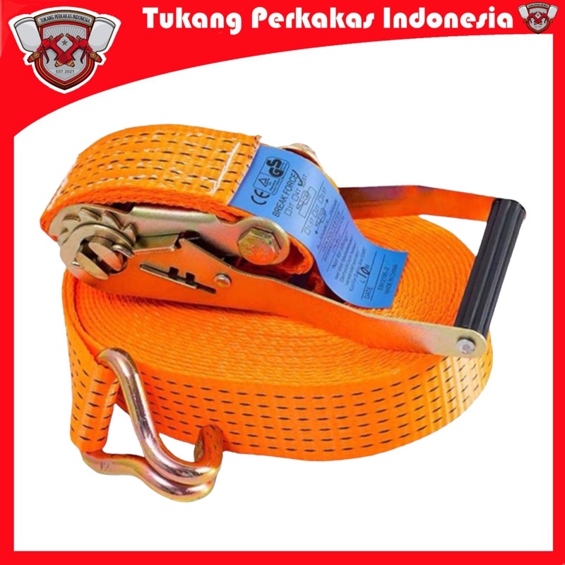 Rachet tie Down 2&quot;×10 Meter Cargo Lashing Belt 2&quot;×10m Pengikat barang