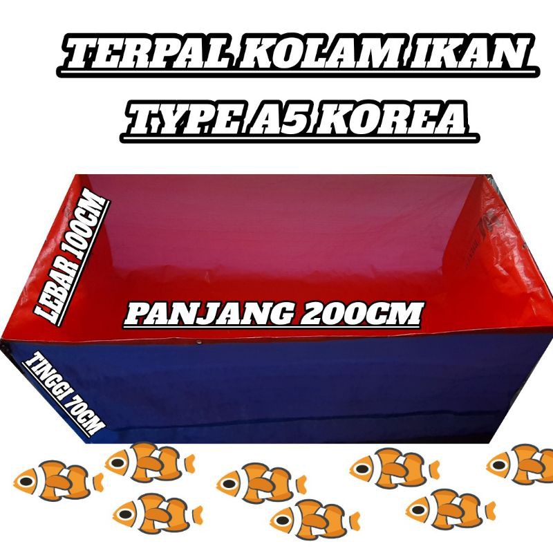 Terpal kolam ikann(200x100x70)A5 KOREA