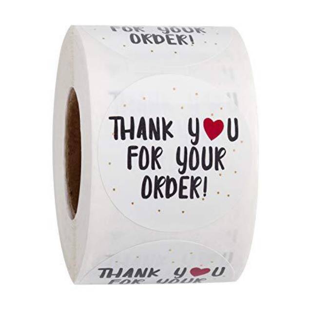 Stiker Thank You For Your Order Label Toples Makanan Stiker Botol Murah Cutting Printing Stiker