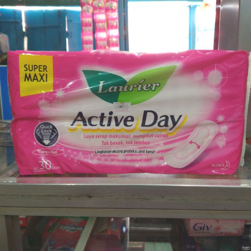 Pembalut Laurier Active Day (Tidak bersayap)