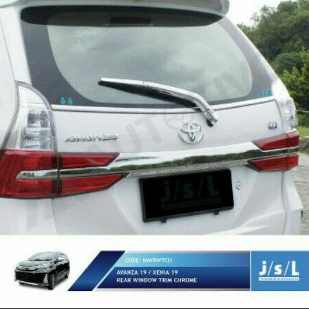 Lis Kaca Belakang Avanza Xenia 2019 Rear Window Trim Chrome