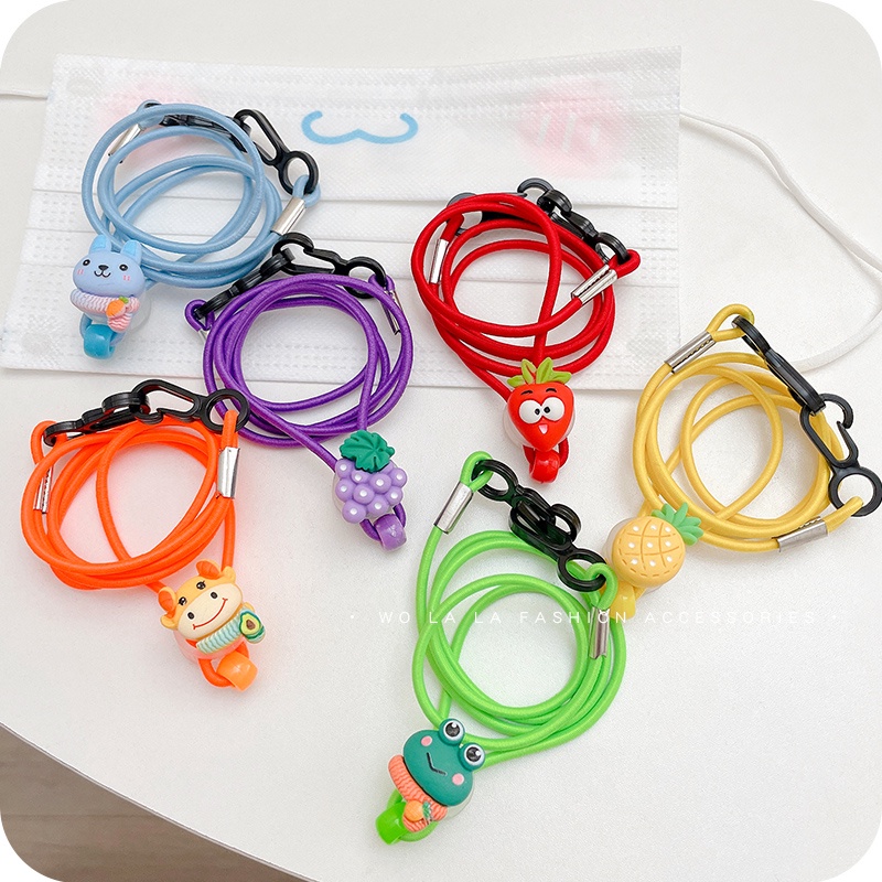 Kalung Rantai Lanyard Kacamata Bahan Akrilik Motif Kartun Anti Hilang Untuk Anak