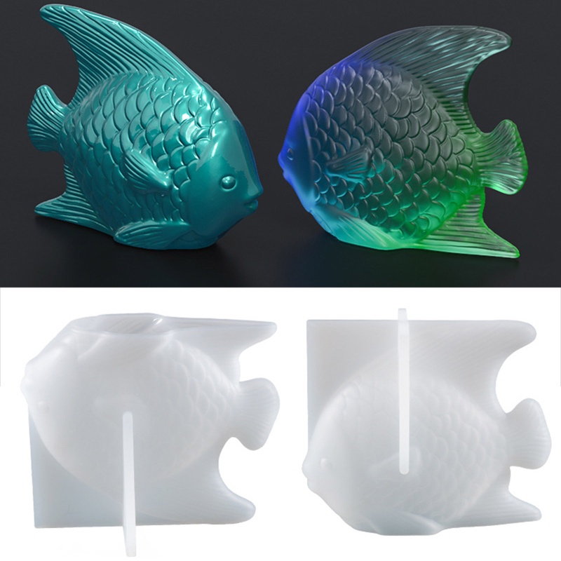 Siy Cetakan Resin Bentuk Ikan 3D Bahan Silikon Untuk Membuat Perhiasan DIY