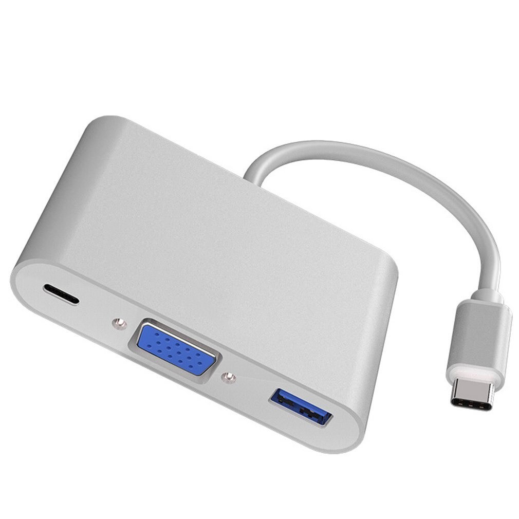 Konverter Type c to Usb 3.0 Vga Pd type-c female 3in1 - Converter Usb-c to 3 in 1